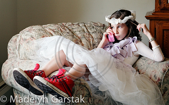 Justina's Red Sneakers